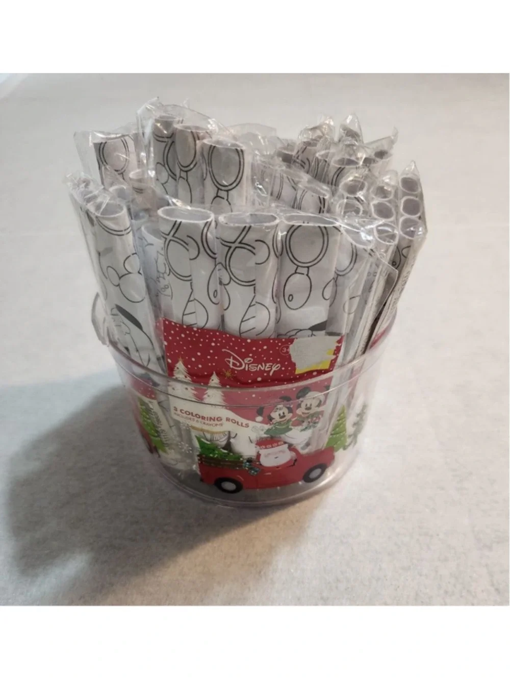 Lot of 17 Disney Mickey Minnie Mouse Christmas Coloring Rolls w/Crayons